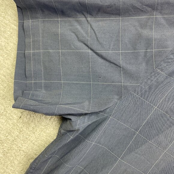 Lucky Brand Tailored Fit Blue Check Short Sleeve Button Shirt Mens Sz L 16/16.5 - Picture 9 of 16